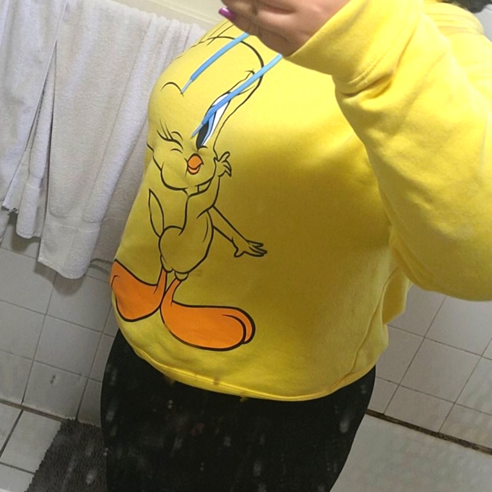 I'm selling a yellow tweety the bird sweater.
